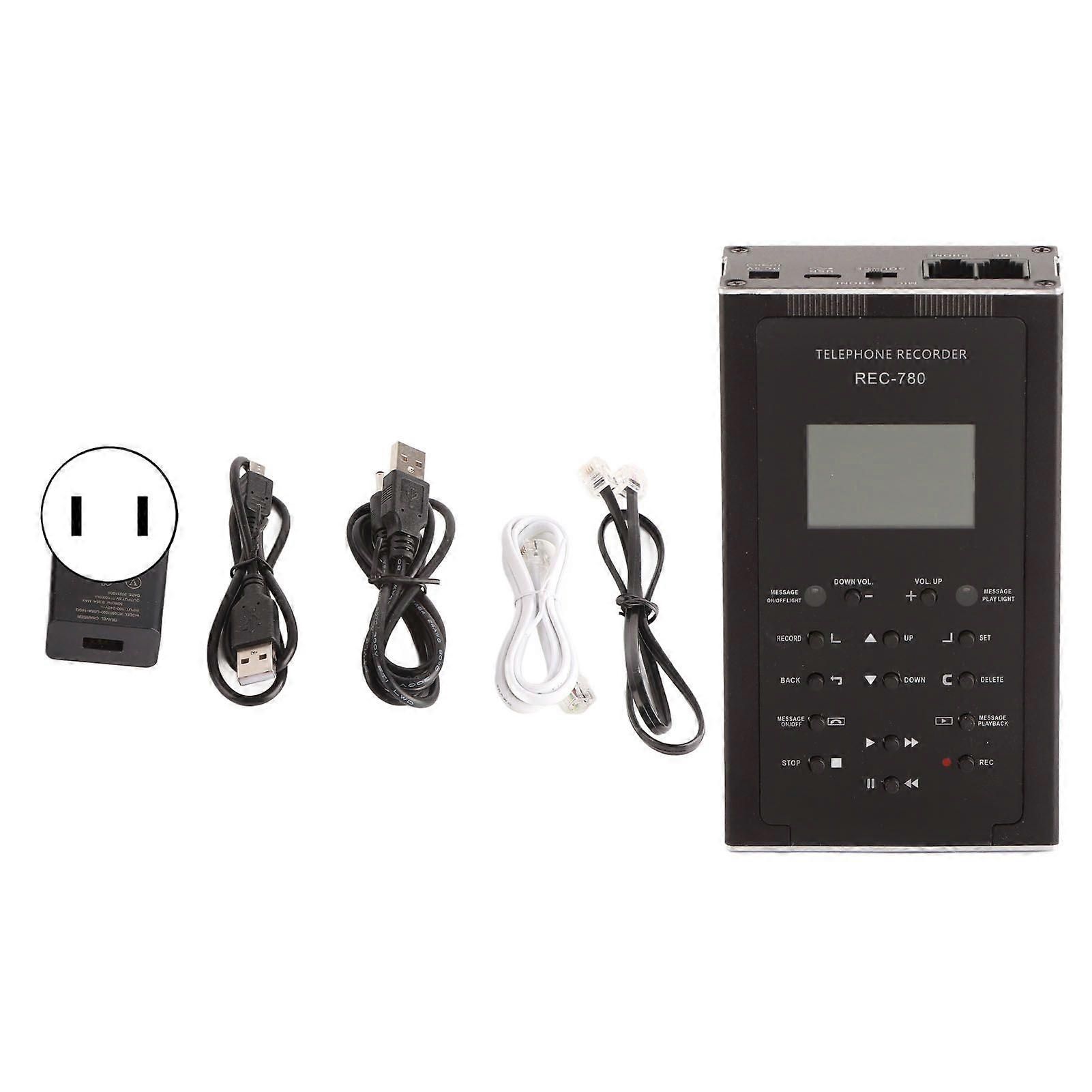 Landline Phone Call Recorder Automatic Manual Telephone Recording Device 32GB Memory Telephone Recorder 100240V US Plug