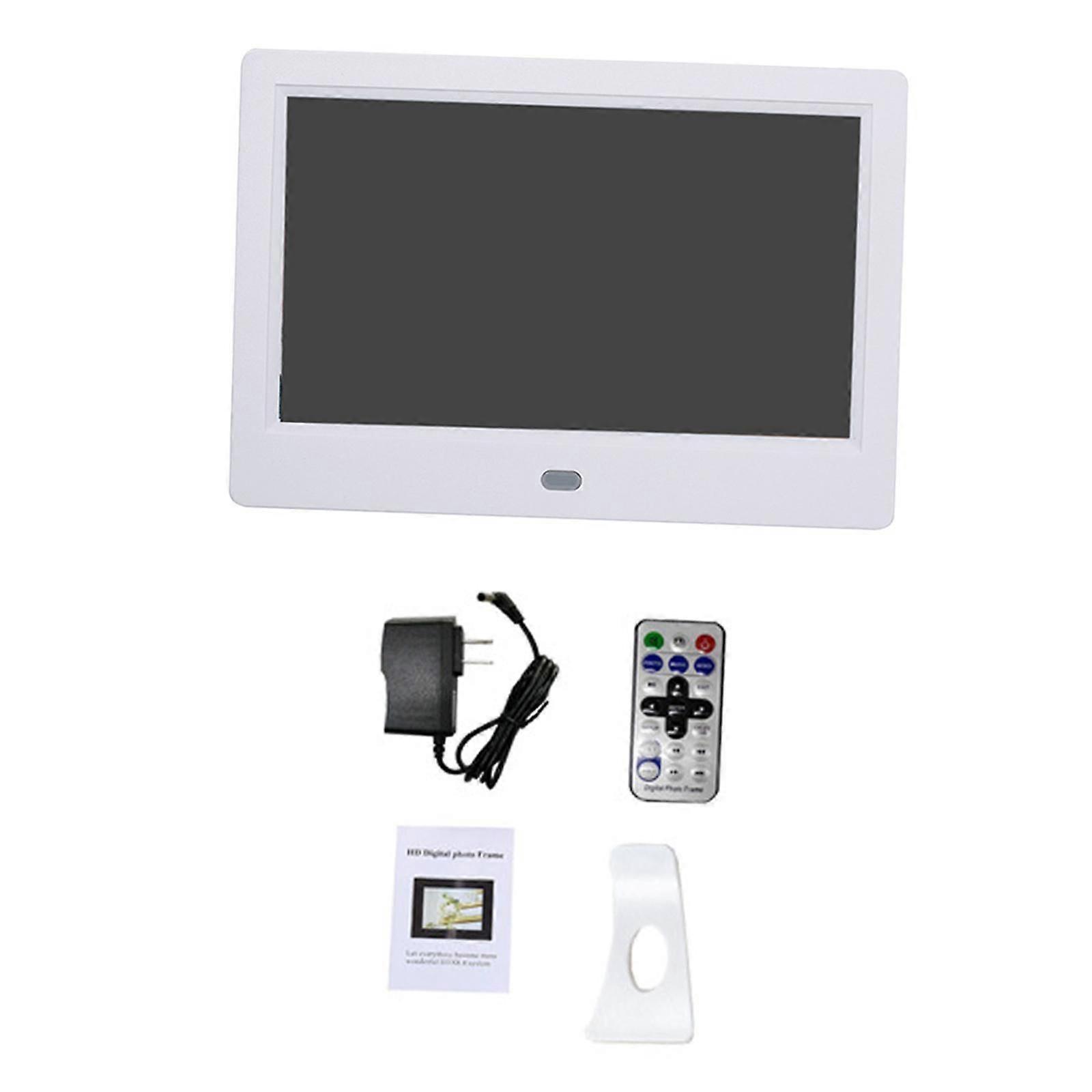 7" Digital Photo Frame Auto Loop Wall Mountable or Desk Mount Photos Display White