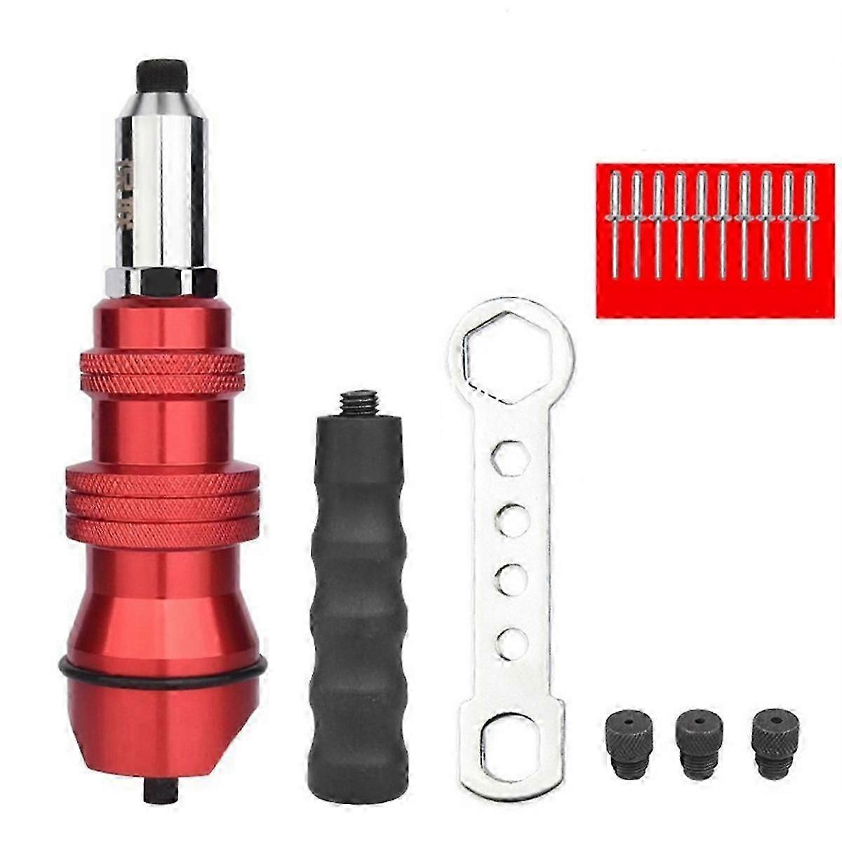 Electric Rivet Adapter 2.4mm-4.8mm Rivet Nut Adapter Drill Adapter Cordless Riveting Tool Insert Nu