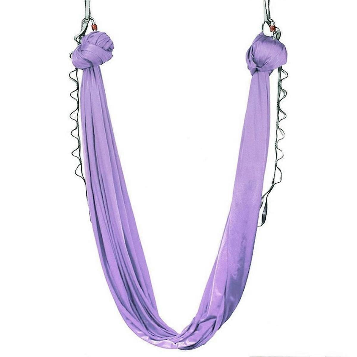 أرجوحة اليوغا الجوية 2.8 متر أرجوحة اليوغا بعرض المنزل داخلي ثابت حبل معلق القماش مناسب للجميع