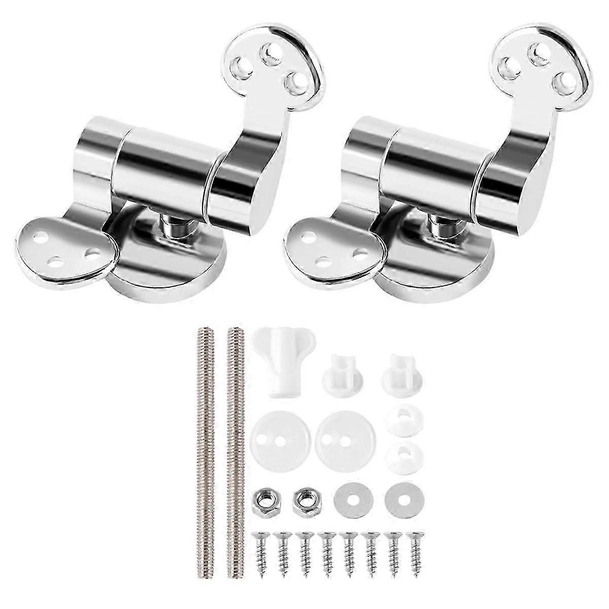 Charnière de siège de toilette 1 paire de charnières de remplacement en acier inoxydable pour tous les raccords de siège de toilette à fermeture douce du couvercle du siège de siège de toilette