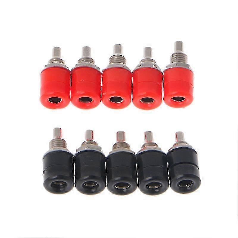 10 Pcs 4mm Female Banana Plug Socket Connector Binding Post Amplifier Terminal