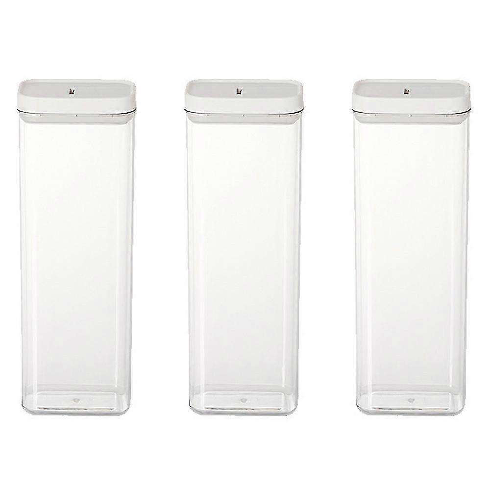 3pcs Airtight Food Storage Container Durable Clear Plastic With Lids Air Tight Snacks Storage Tank Style1