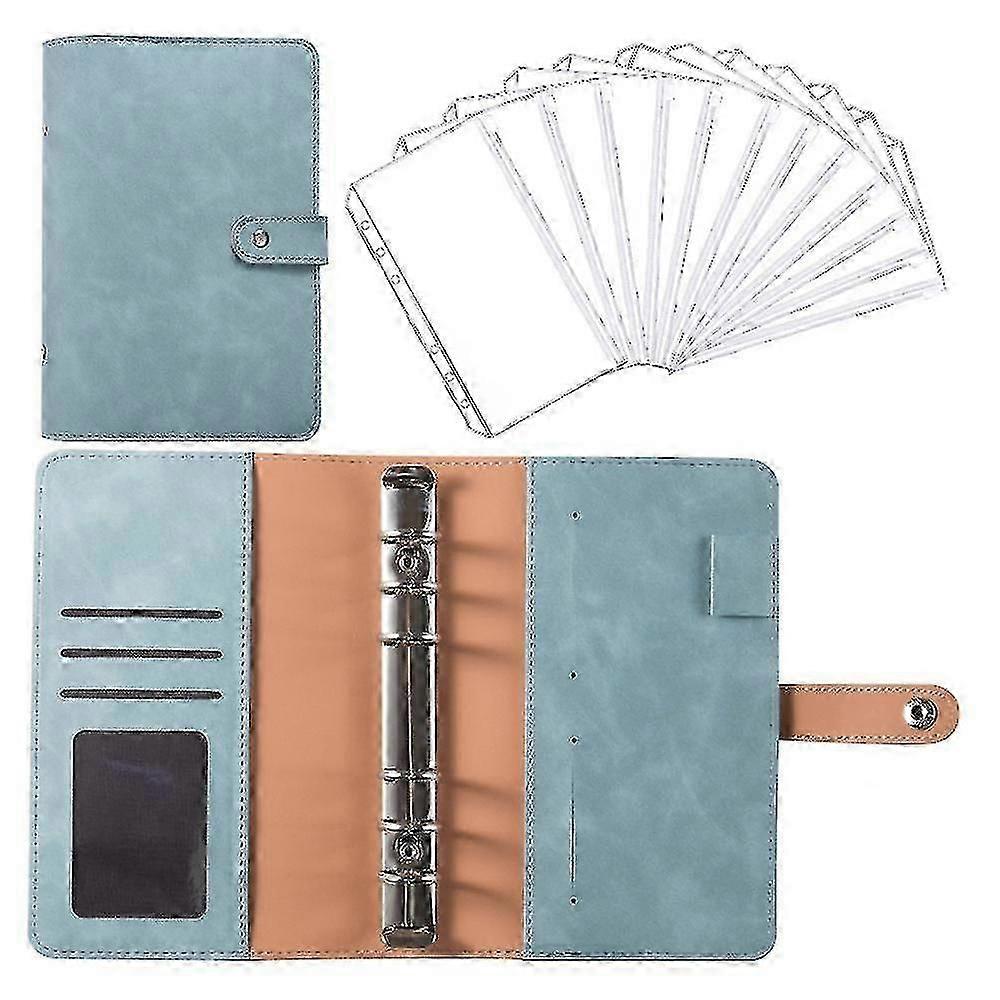 Notebook Binder Buget Planificator Binder Acoperiți cu 12 piese Binder buzunar personale cash buget plicuri Sistem 6 Hole Binder Folder