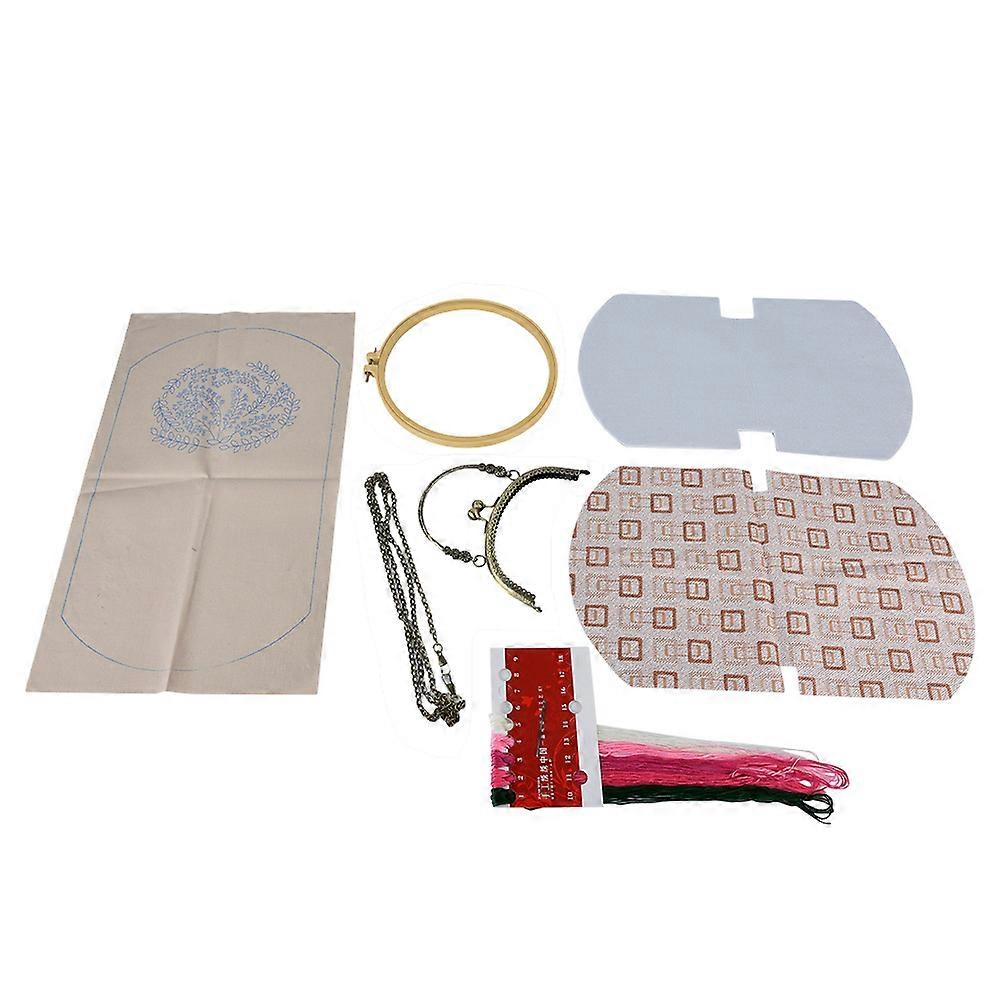 DIY Embroidery Bag Needlework Materials Kits Set HandMade Swing Craft Gift(Type B)