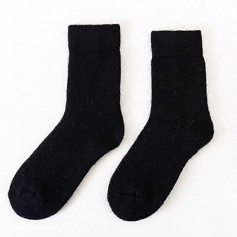 Winter Women's Pure Color Super Thick Wool Socks To Keep Warm and Thick and Velvet Towel Socks