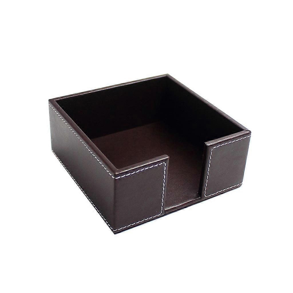 PU Läder Fyrkantig Cocktail Servett Hållare Näsduk Box Papper Serviette Dispenser Ba Brown