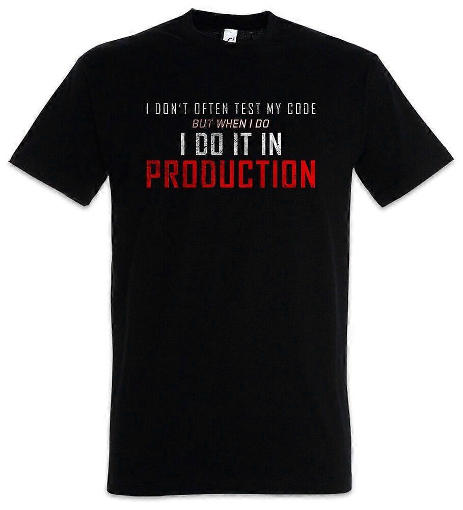 Ich teste meinen Code nicht oft T-Shirt Programmierer Programmierer Informatiker Spaß Geek XF056