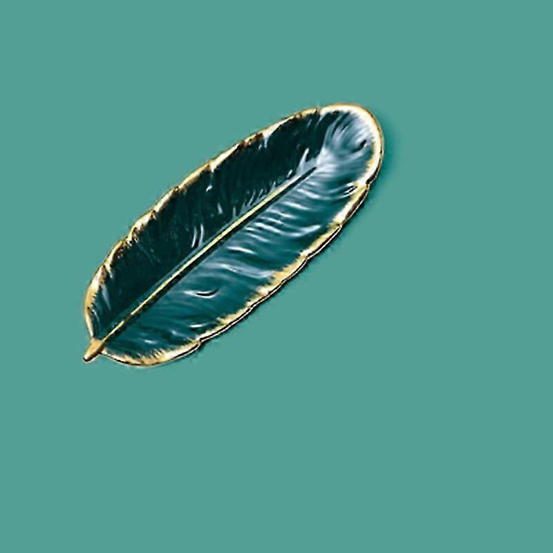 Tray Phnom Sushi Feather Luxury Tableware Decorative Fashion Storage plating Cosmetic Ceramic Cake Design Plate Nordic Leaf