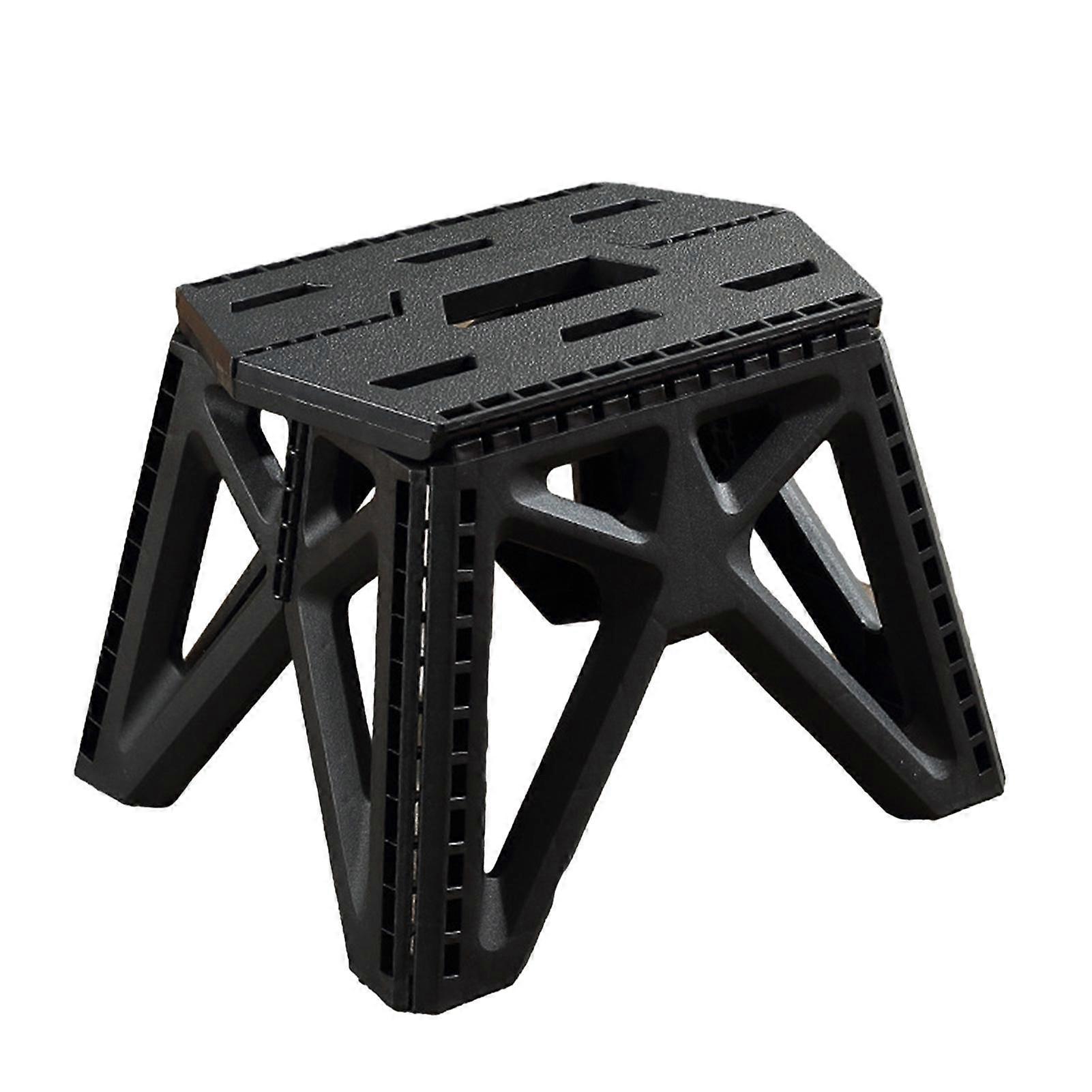 שרפרף שלב מתקפל כיסא כבד חזק נושא מטען נסיעות השתמש בכיסא מתקפל קומפקטי עם ידית ציוד קמפינג