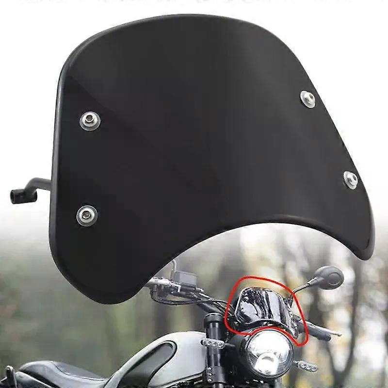 Motorcycle Windshields Windshield Screen Headlight Fairing compatible forBenelli Leoncino 500(Black) MAXP