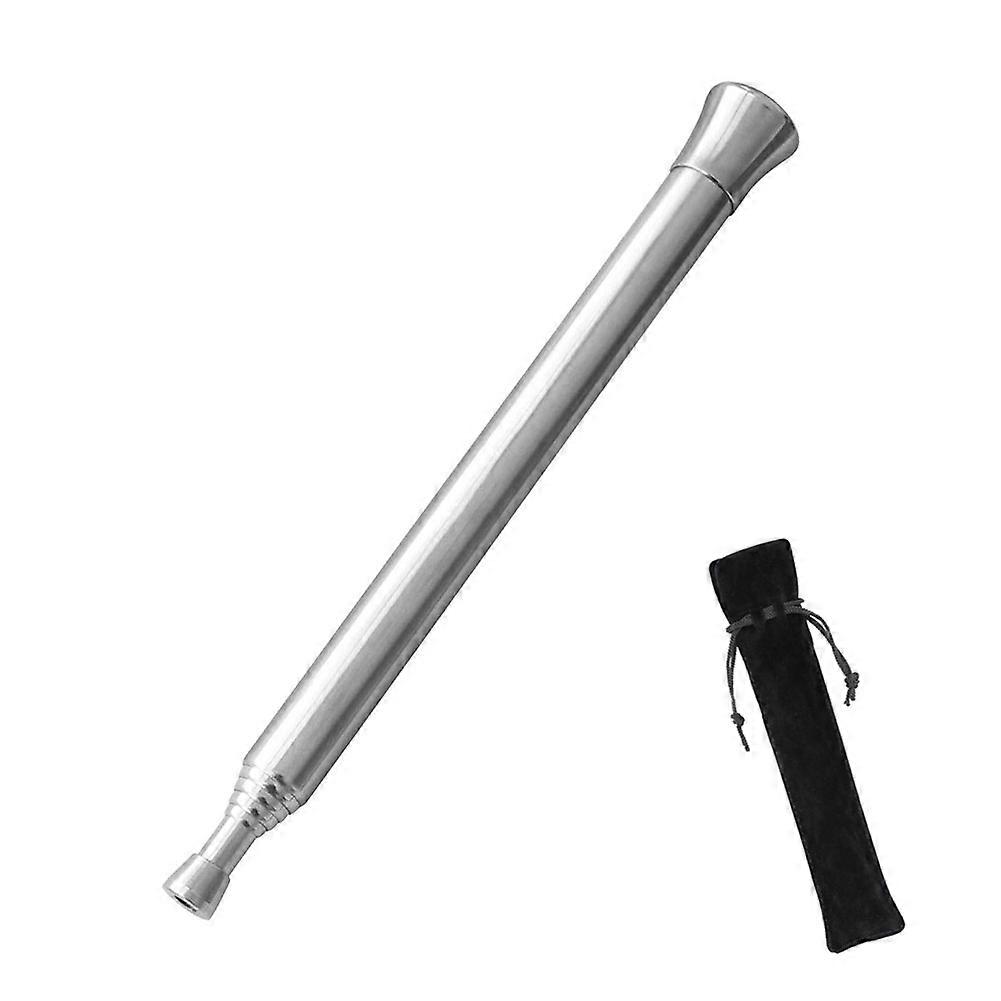 1pc Telescopic Pocket Bellows Outdoor Blowing Flashlight Adjustable Fire Stick Outdoor Camping Survival Tool Stainless Steel Tool