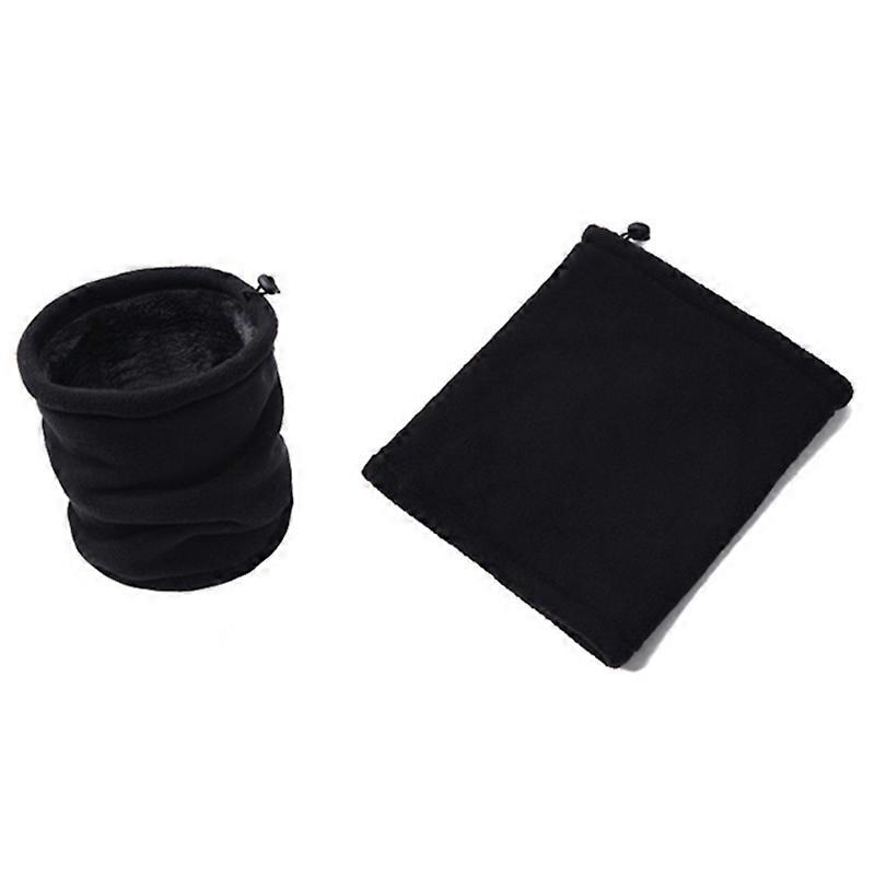 Breathable Dual-layer Fleece Warm Scarf Women Outdoor Winter Thick Neck Warmer Men Motorcycle Skiing Cycling Face Thermal Mask