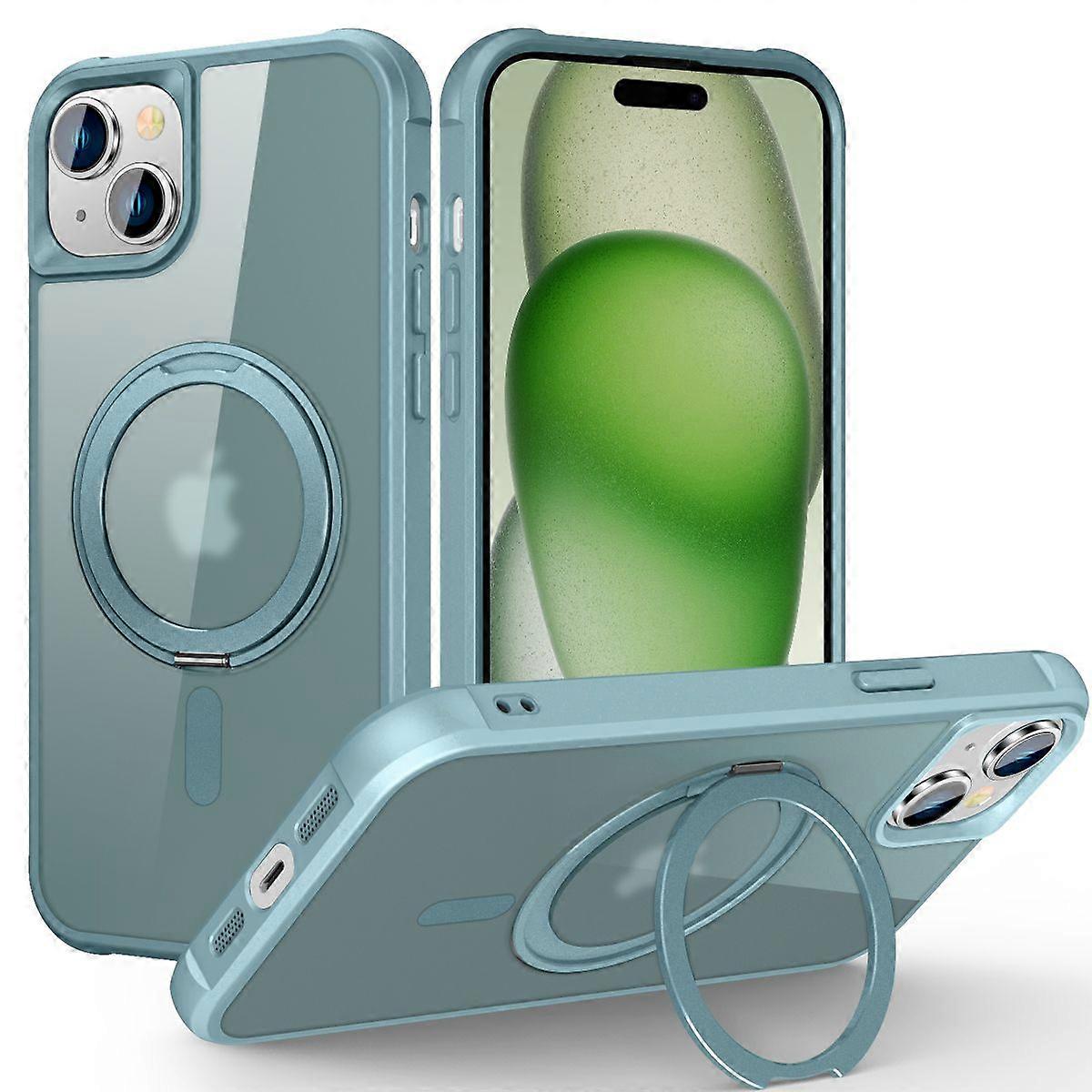 IPhone 15 Plus Case,Compatible With MagSafe,Military-Grade Protection,Scratch-Resistant Back-Light Blue