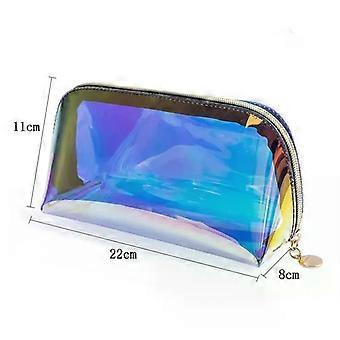 Girl Makeup Bag Colorful Laser Cosmetic Bag Organizer Make Up Case Beauty Pouch Lipstick Bag Tpu Beautician Toiletry Bags Sac