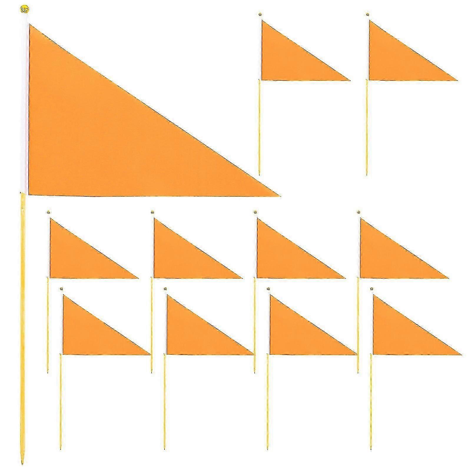 10pcs Lawn Marking Flags Bright Color Landscape Flags Construction Marker Flags