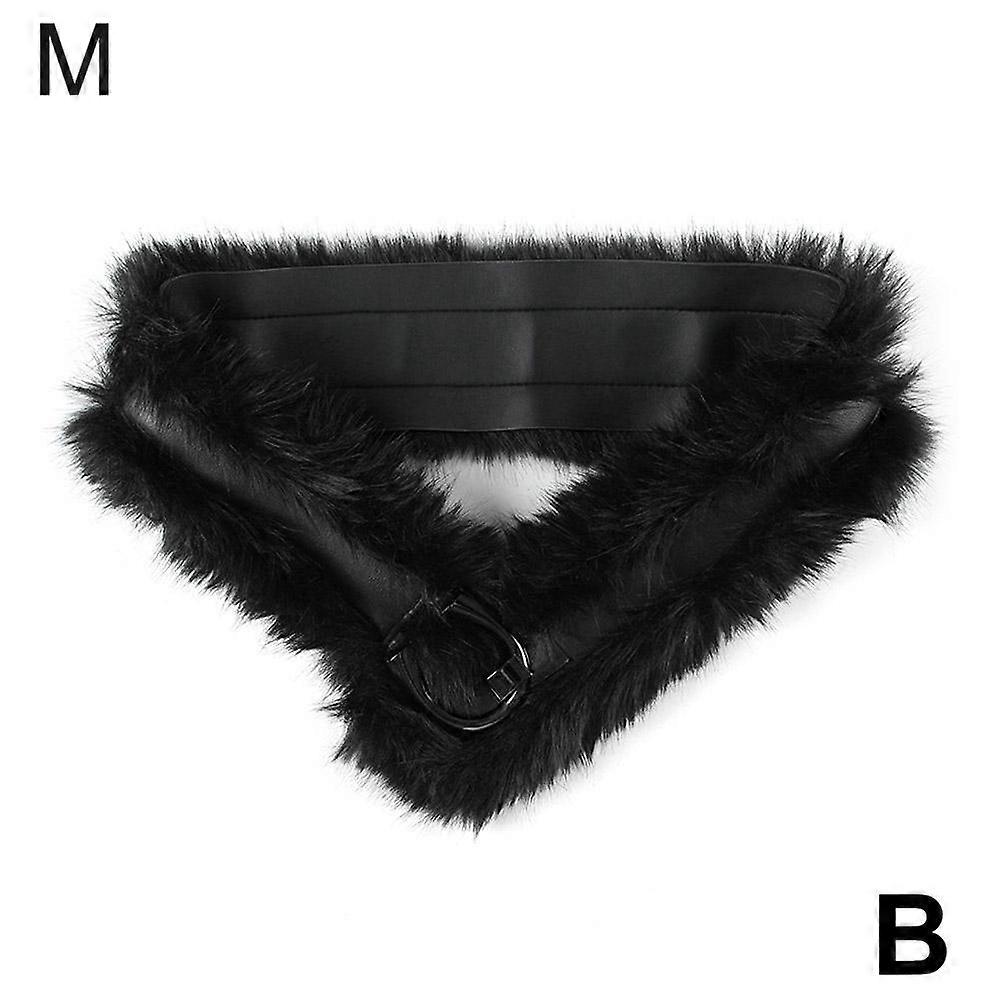 Mulheres Plush Leather Patchwork Cinto Estilos Únicos Cós Versátil