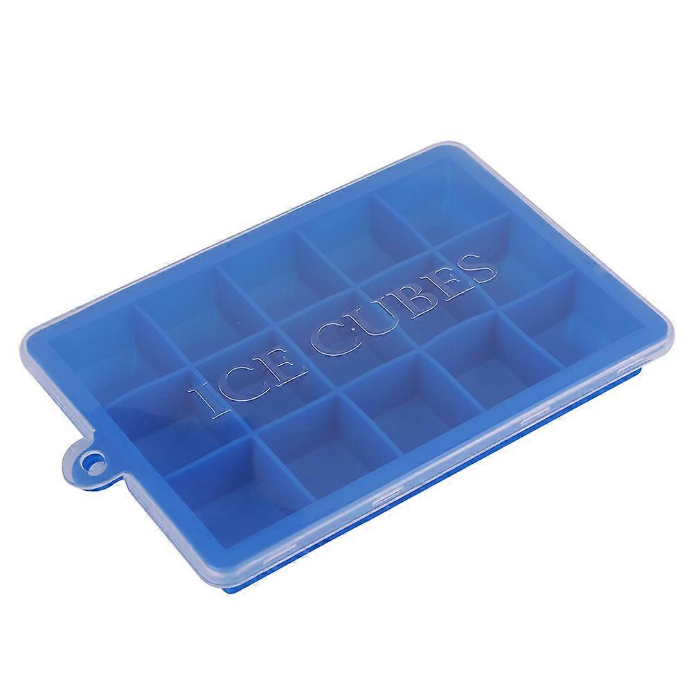 15-Cavity Square Ice Cube Mold Tray Silicone Mould, Pudding DIY Maker, Kitchen Tool