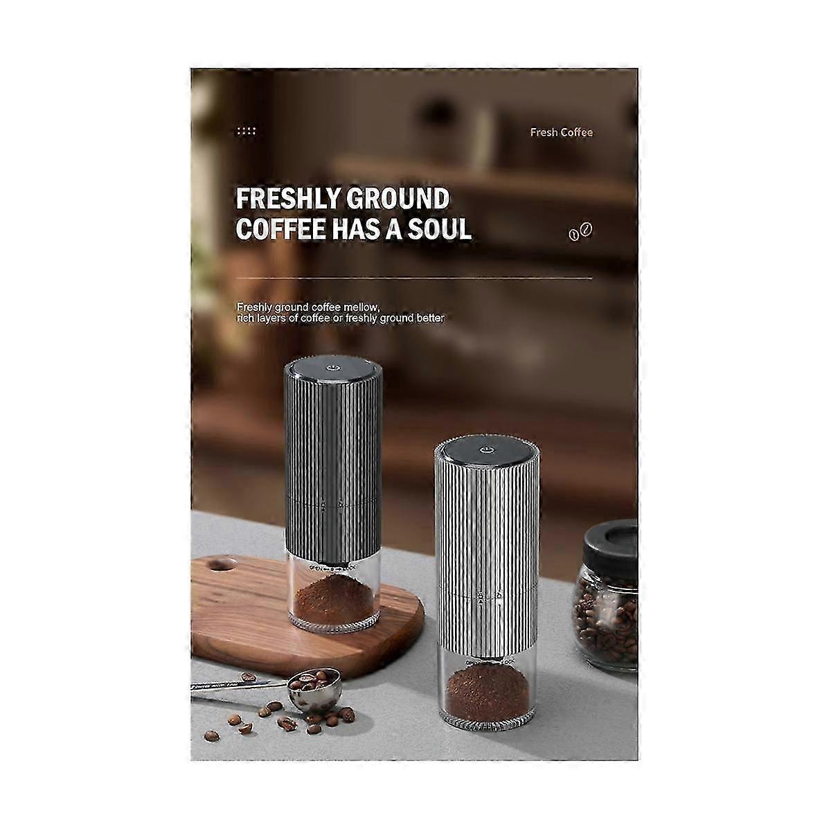 Portable Electric Coffee Bean Grinder TYPE-C USB Charge Grinder Machine for Espresso/Drip/Cold Brew