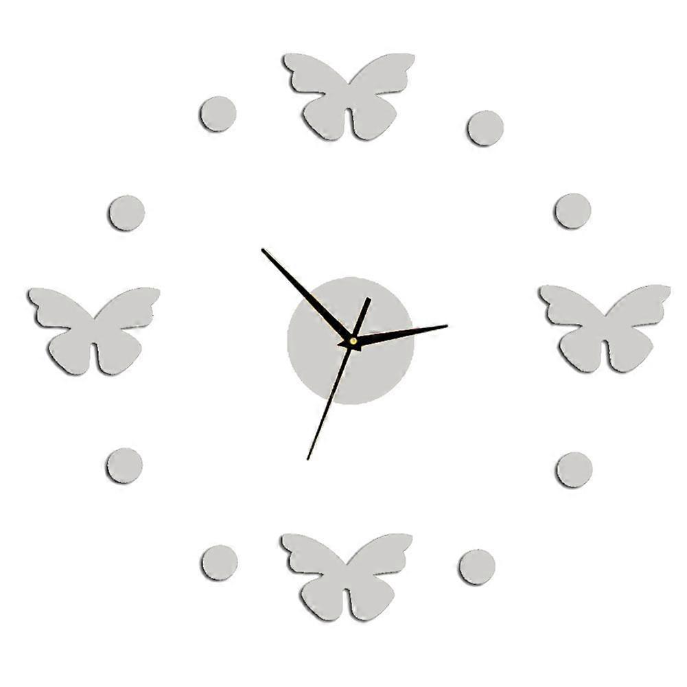 Modern Wall Clocks Frameless DIY Large 3D Non Ticking Clock For Living Room Decor