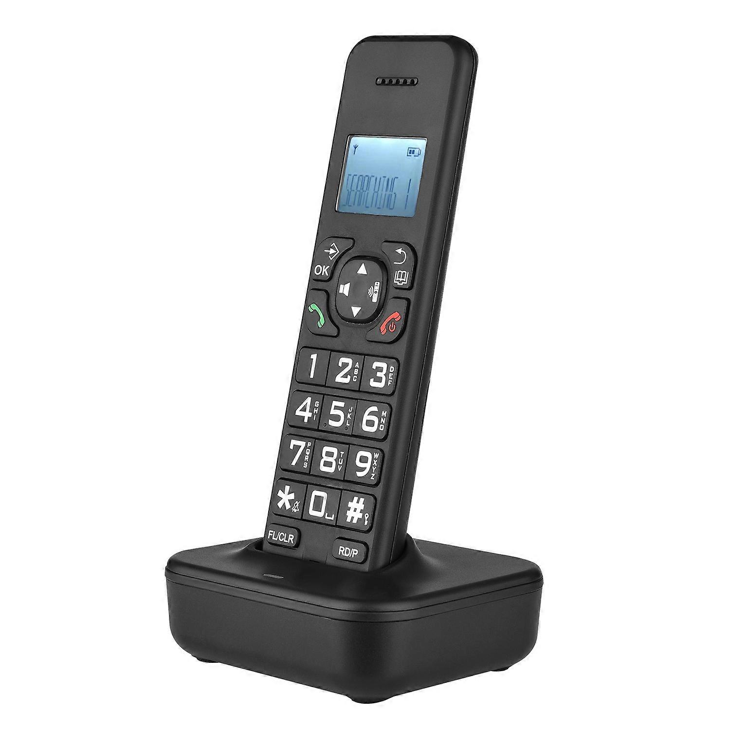 Cordless Phone LCD Backlight Caller ID Pre Dial Alarm Clock Keypad Lock Mute Cordless Handset with 2