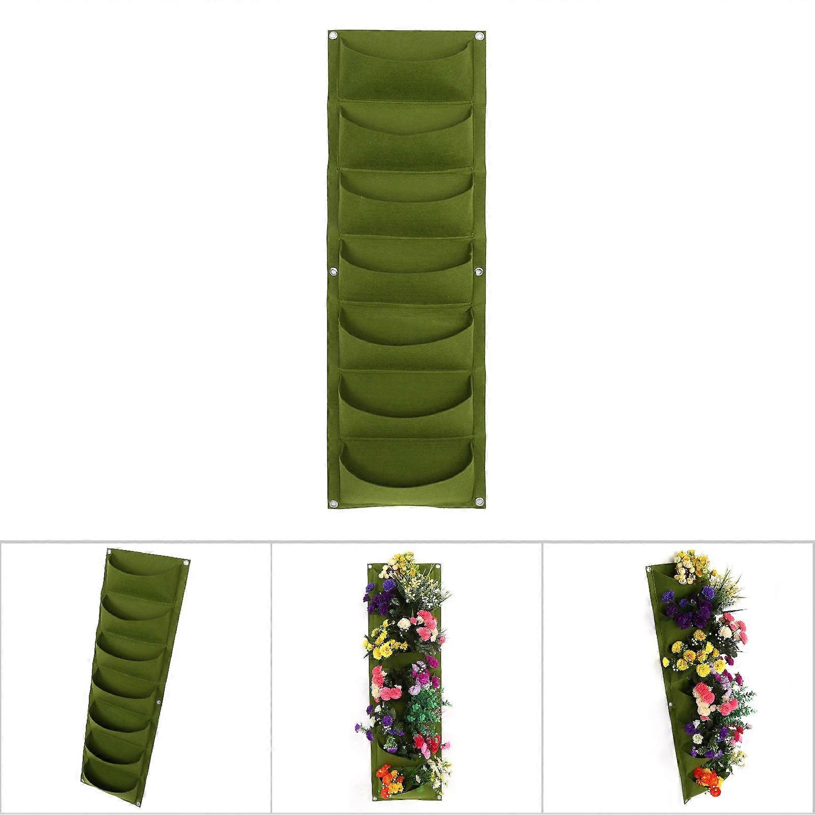 Planting Bag for Garden, Balcony, Wall, Vertical Flower Plants, Hanging Planter (7 Pockets)