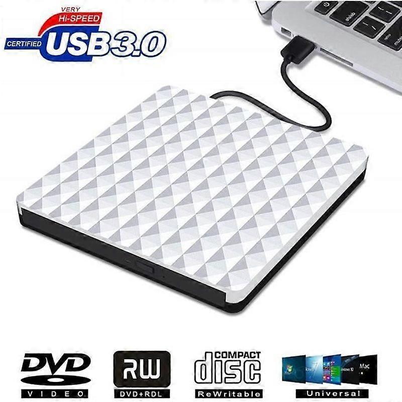 External USB 30 CD Player - BurnerDVD-ROM for Loptop Computer Compatible with Windows 2000XPViewWindows7810