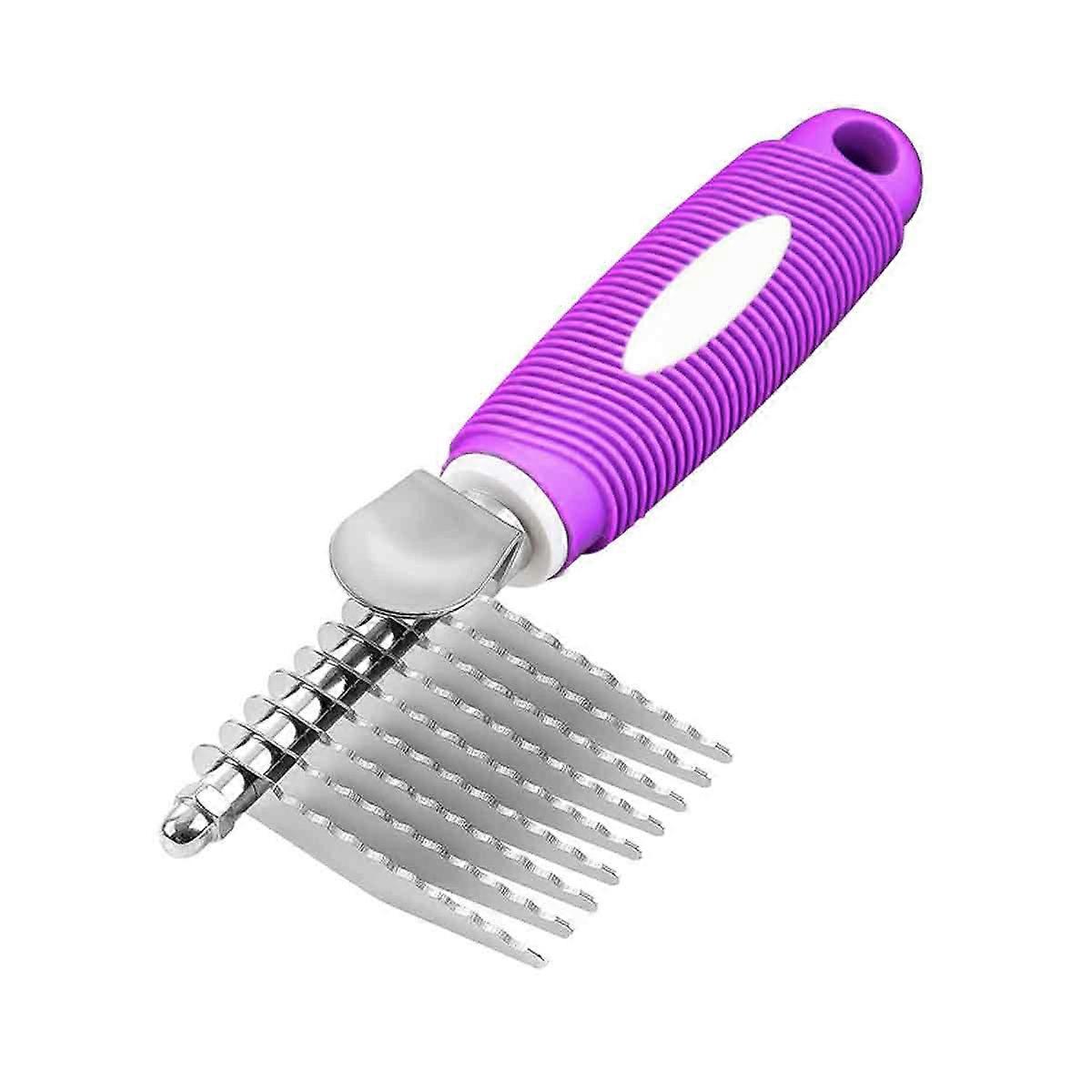 Detangling comb, bottom, non-slip handle