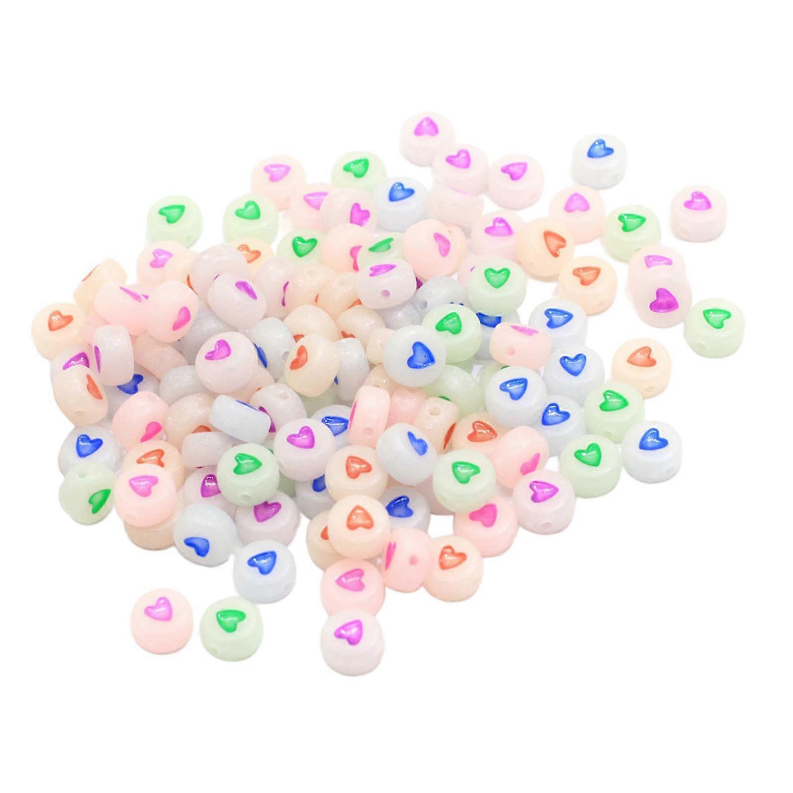 500pcs Perles pour la fabrication de bijoux perles pour bracelets perles pour l’artisanat adultes Cœ