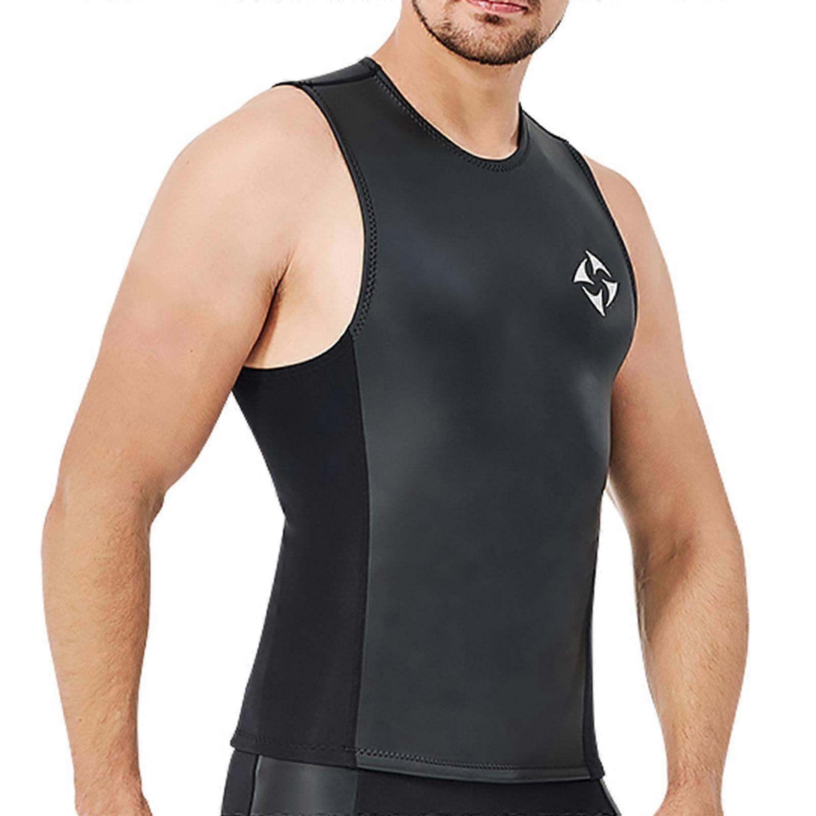 Erkekler Wetsuit Üst 2mm Termal Kolsuz Neopren Dalış Yelek Kano Sörf için