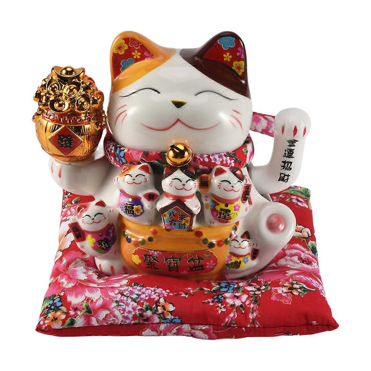 balanço cerâmico da decoração de Feng Shui do gato de 7 polegadas, A