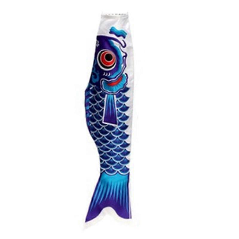 Japanese Carp Windsock Streamer Fish Flag Cartoon 150cm Blue