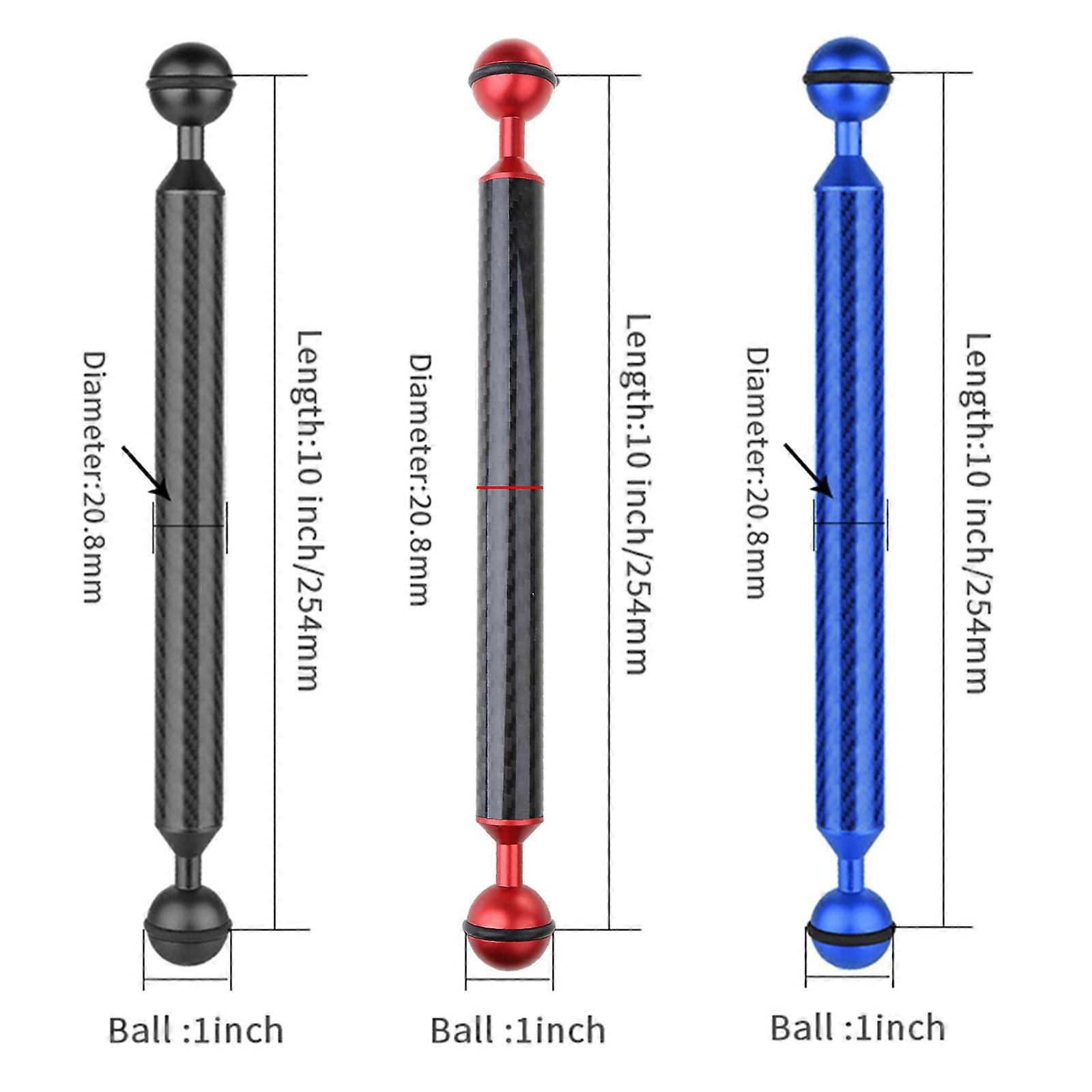 5/6/7/8/9/10/11/12 אינץ' סיבי פחמן צלילה צילום מילוי זרוע אור כדור כפול לראש צף זרוע ציפה מצלמה ערכת מגש תת ימי 12 אינץ'