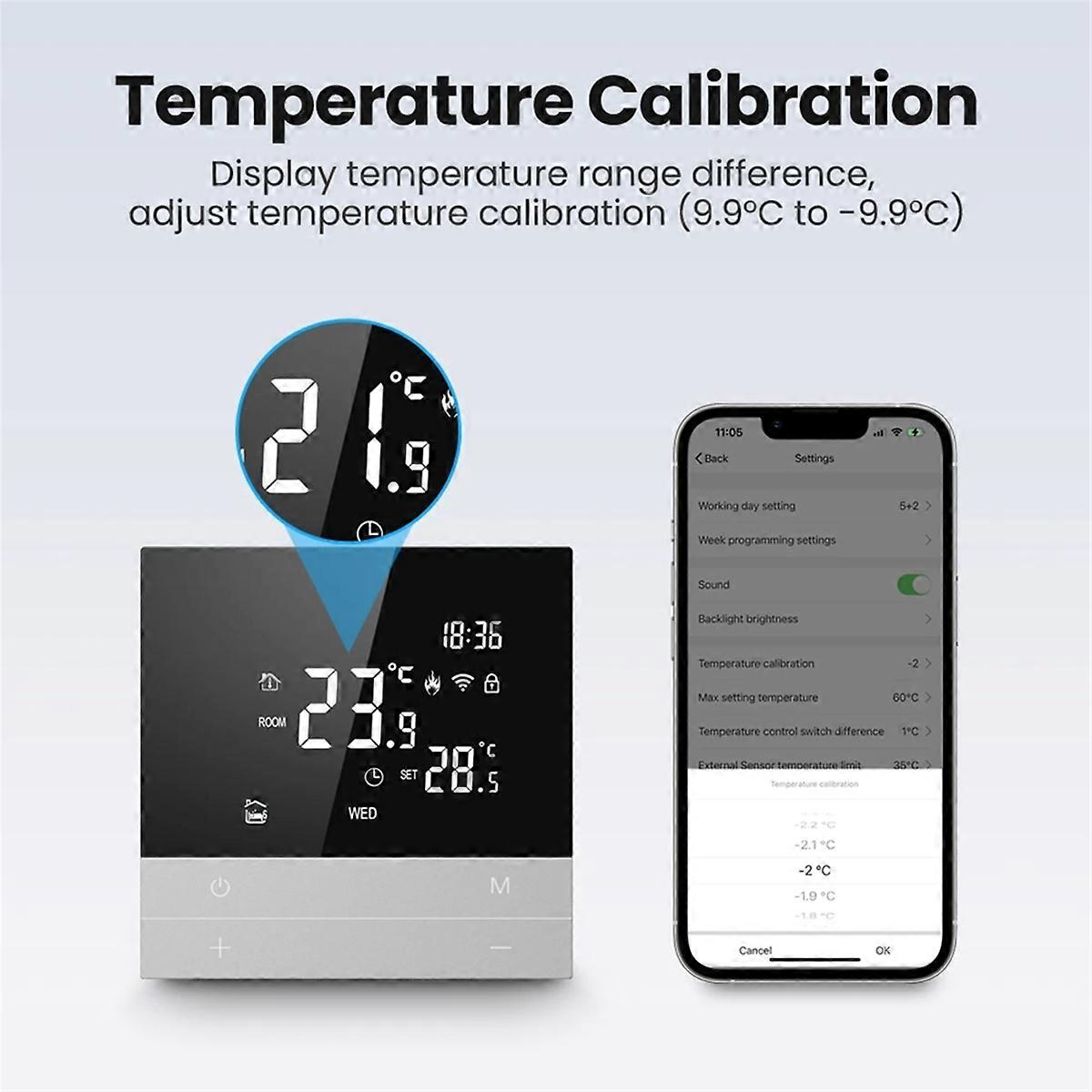 Tuya WiFi Smart Thermostat Gas Boiler for Home (C)