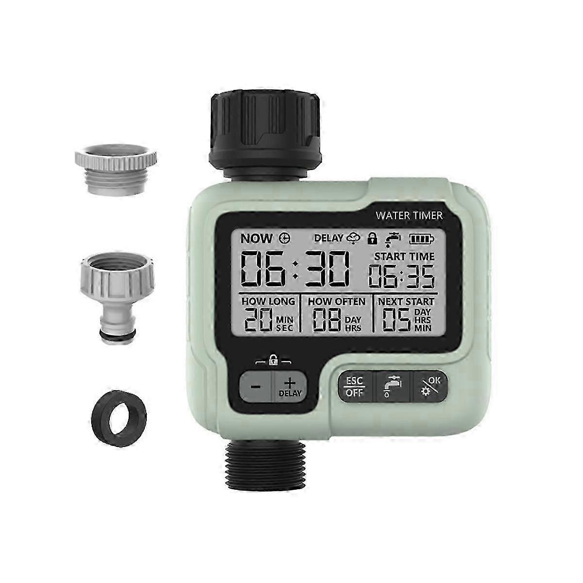 Digital Sprinkler Timer, Programmable Water Timer for Garden Hose, Auto & Manual Watering Control f