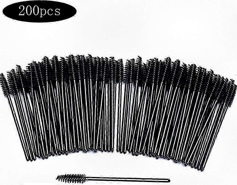 200pcs Disposable Mascara Wands for Eyelash Extension, False Lashes Application & Makeup Tools - Soft Brush Tips (149 chars)