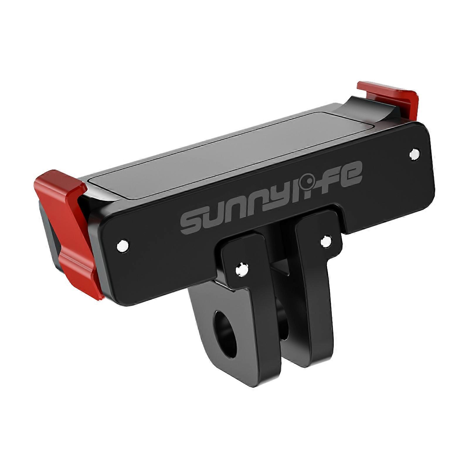 For DJI Osmo 360 / Action 5 Pro / 4 / 3 Sunnylife Foldable Magnetic Quick Release Mount Action Camera Selfie Stick Tripod Adapter Cam Stand (Black)