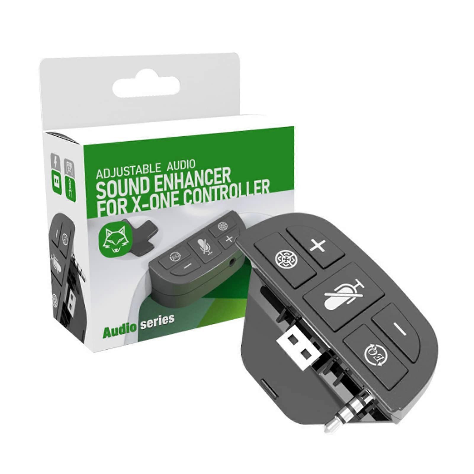 Stereo Headset Adapter for Xbox One, Game Controller Mic Headphone Converter, Adjustable Audio Balance and Volume Control