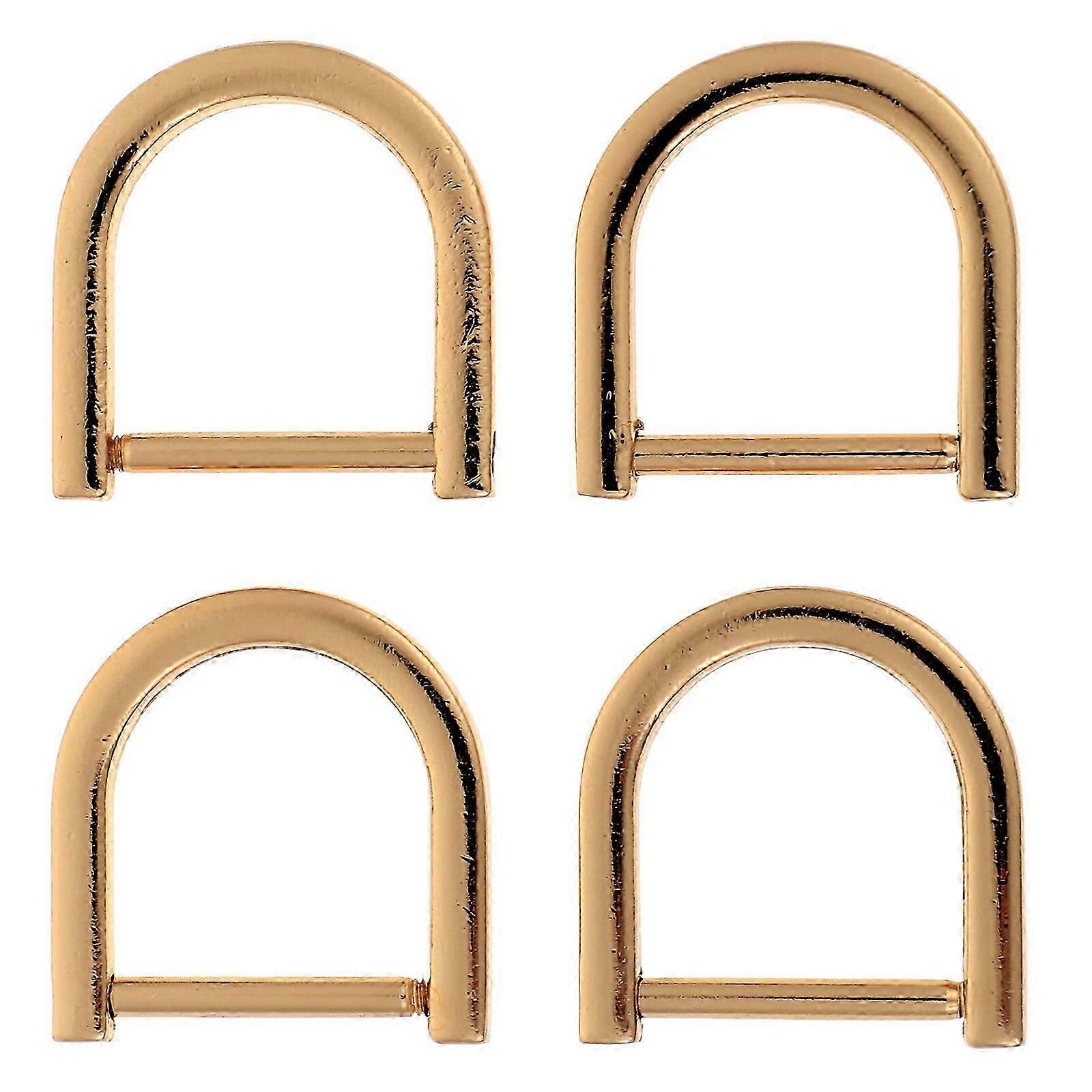 4PCS Accesorii pentru bagaje Inel de reglare a curelei de umăr Aliaj de zinc semicircular D Inel pentru pungi de aur