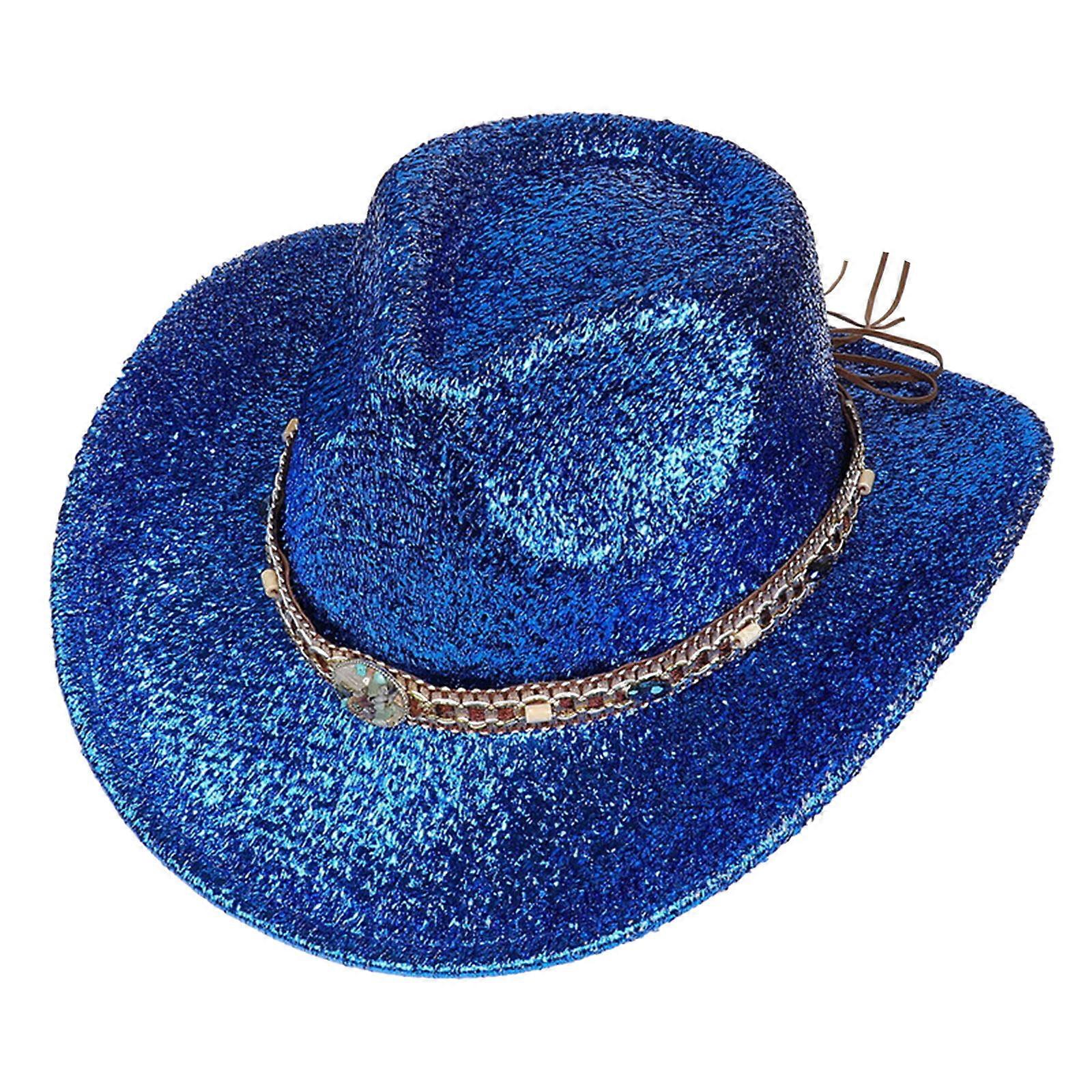 Sparkly Sequined Cowboy Hat Rapper Panama Hat for Wedding  display picture 1