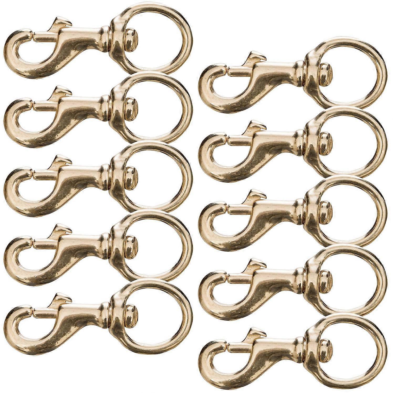 Round Eye Solid Brass Bolt Snap, 1 1/4' x 4 3/4', 10 pk