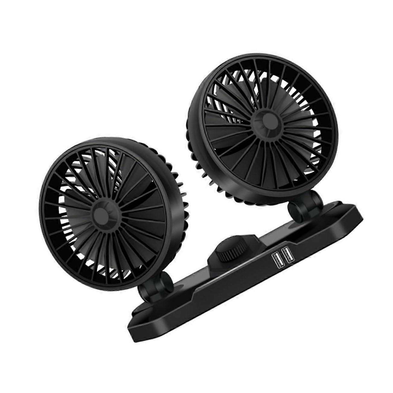 Car Fan Adjustable Rotation Low Noise Compact Electric Cooling Fan for Vehicles, Ideal for Smoke and Dust Removal