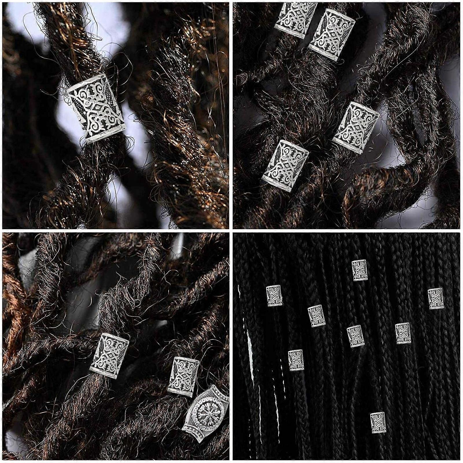 6pcs Vintage Dreadlock Bart Haarperlen