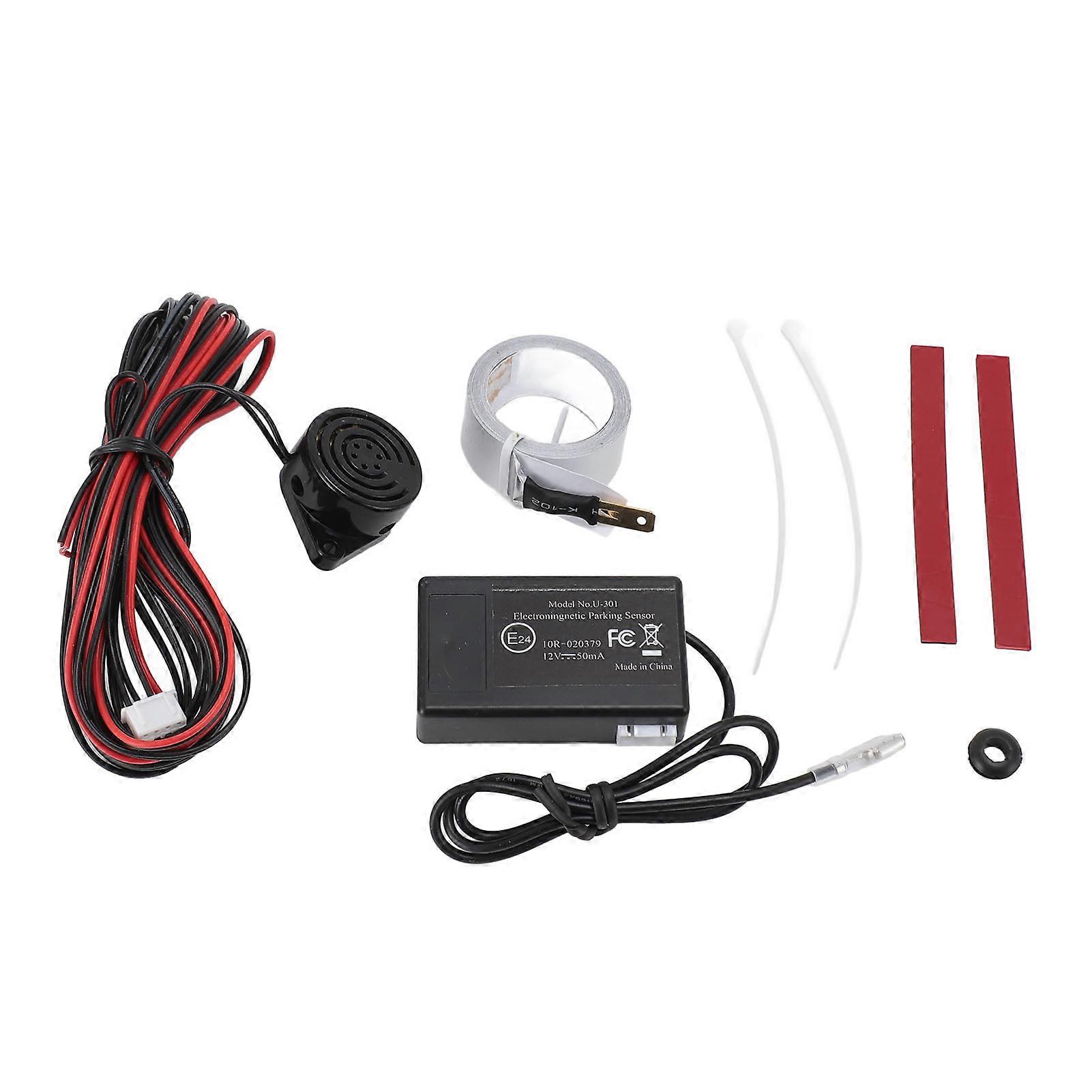Electromagnetic Reverse Backup Buzzer Alarm Safety Parking Reversing Sensor System Kit for Car 12V