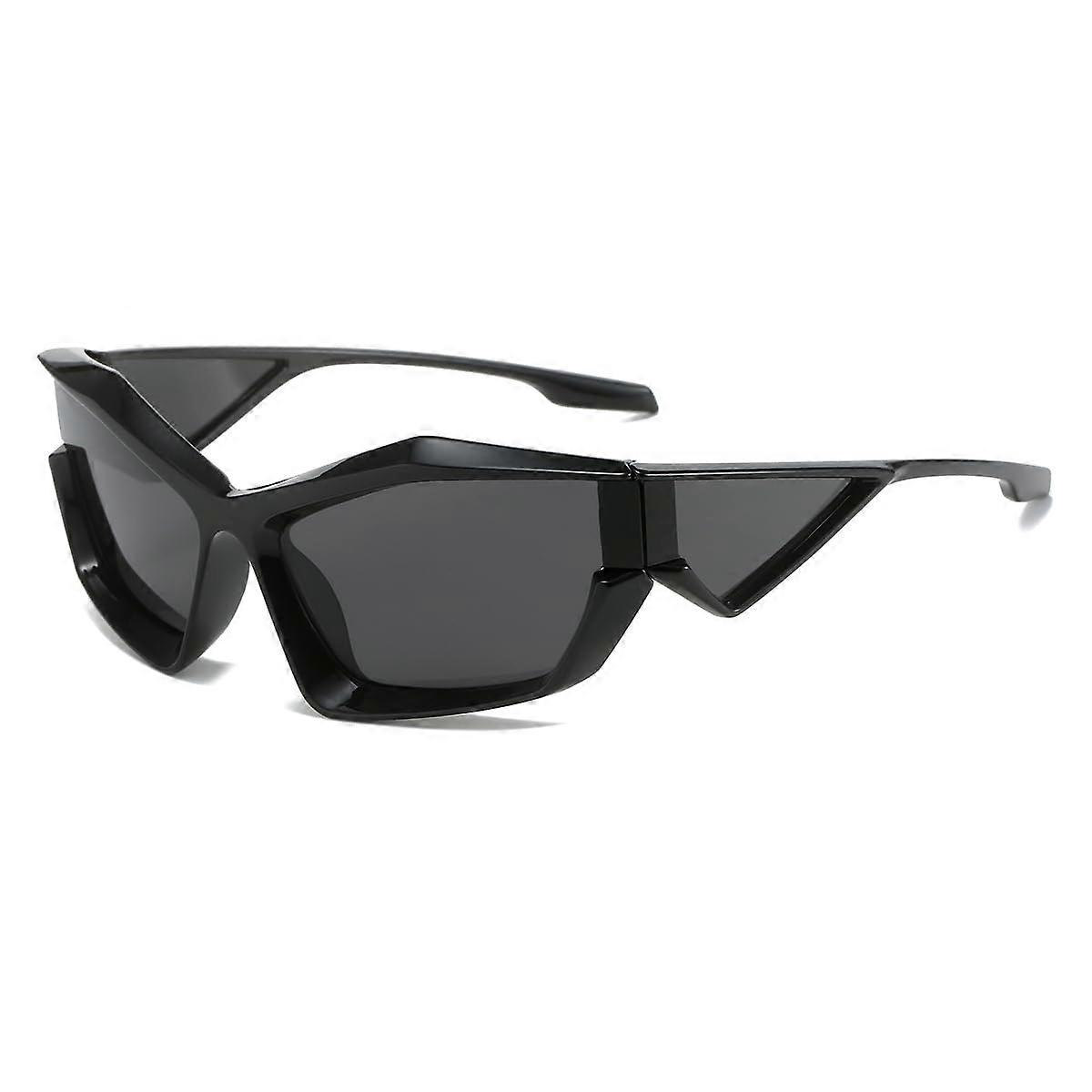 Cat Eye Wrap Sunglasses with UV Protection Blenders Rikki Jet Black Sunglasses - Polarized PureBlend  main image 2