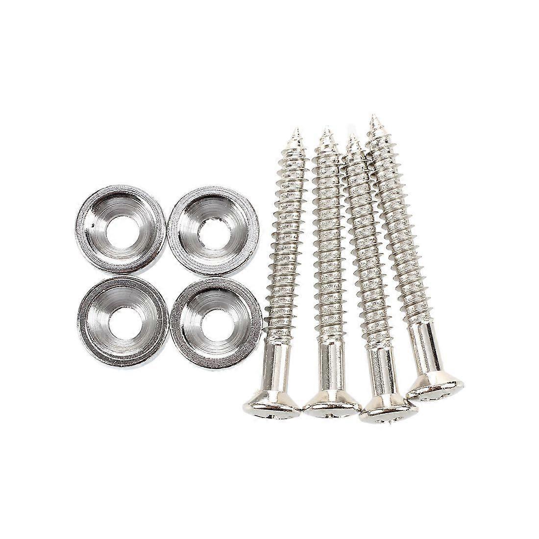 Set of 4 Guitar Bass Neck Joint Ferrule Bushing w/ Matching Screw