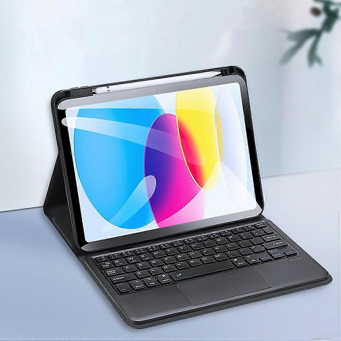 For iPad 10th Gen 10.9 2022 DUX DUCIS TK Series Bluetooth Keyboard Leather Case with Touchpad & Smart Sleep Function