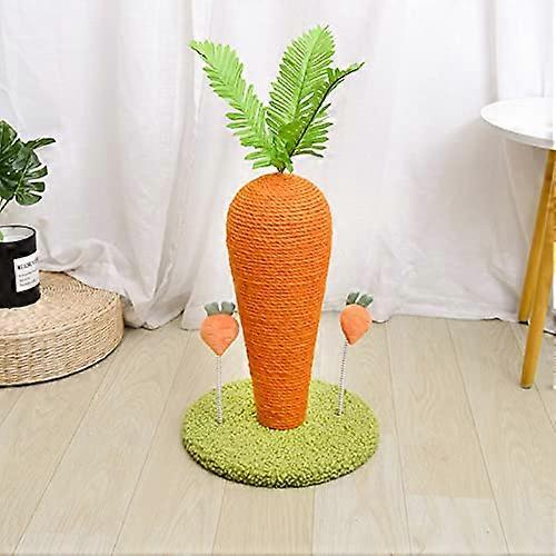 Cat Scratching Post - Carrot Shape Soft Sisal Cat Scratch Post for Kittens and Cats, 26x26x29cm, Fun & Comfortable Design