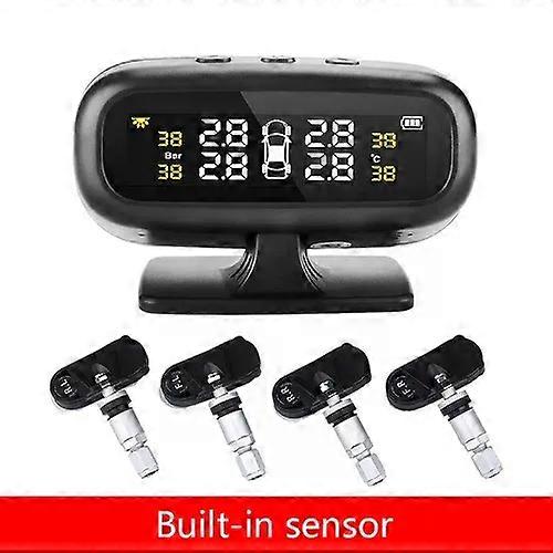 con Jansite Solar TPMS Car Tire Pressure Alarm Monitor System Display Intelligent Temperature Warning Fuel Save 4 Sensors Auto Type