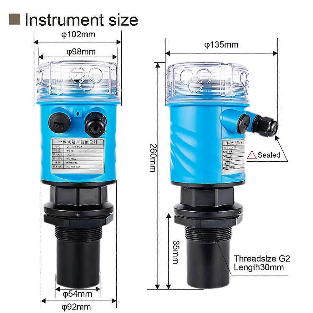 Liquid Level Sensor RS485 Water Tank Level Gauge 0-5 Meter